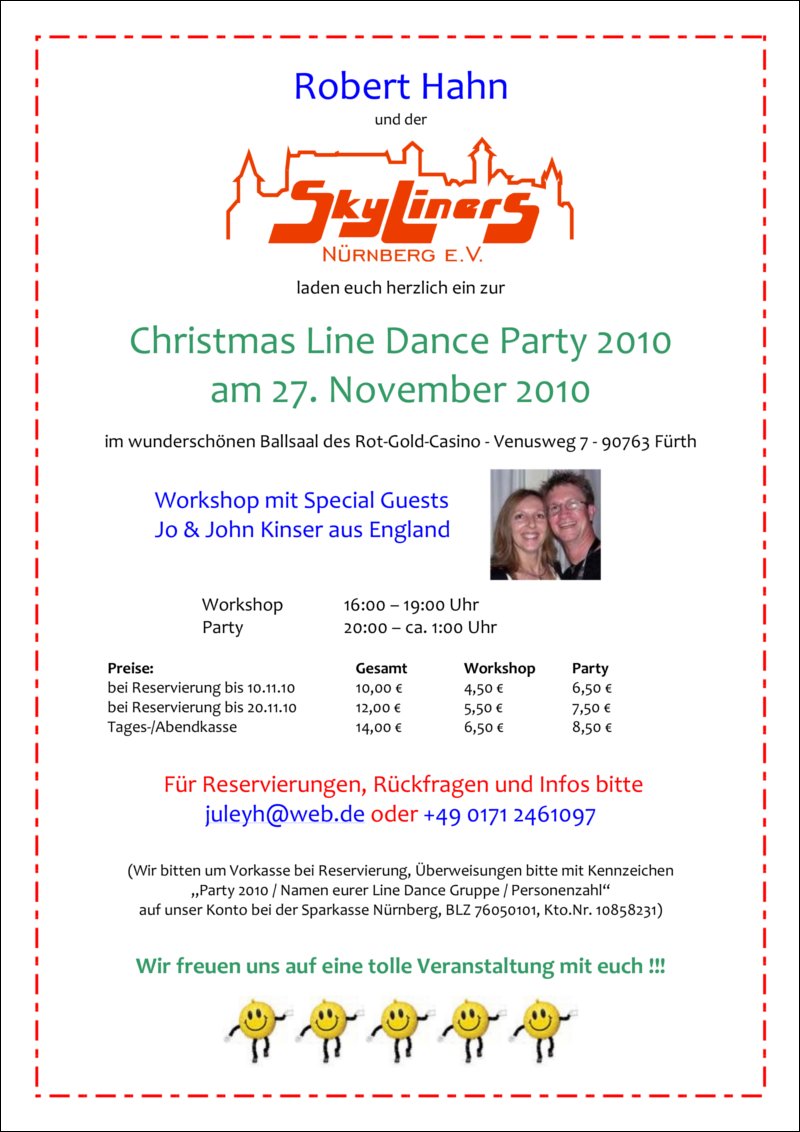 Christmas Line Dance Party der SkyLiners