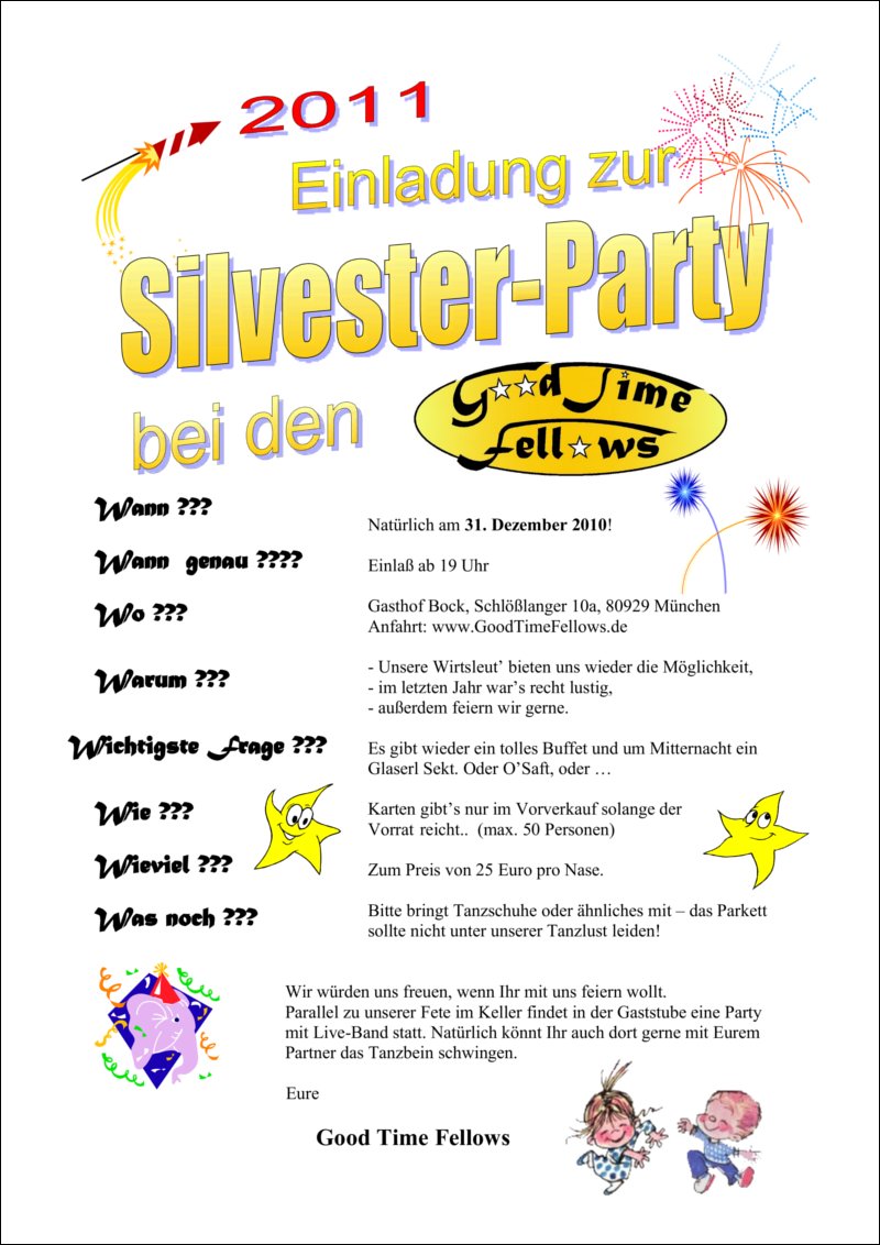 Silvester Line Dance Party der Good Time Fellows