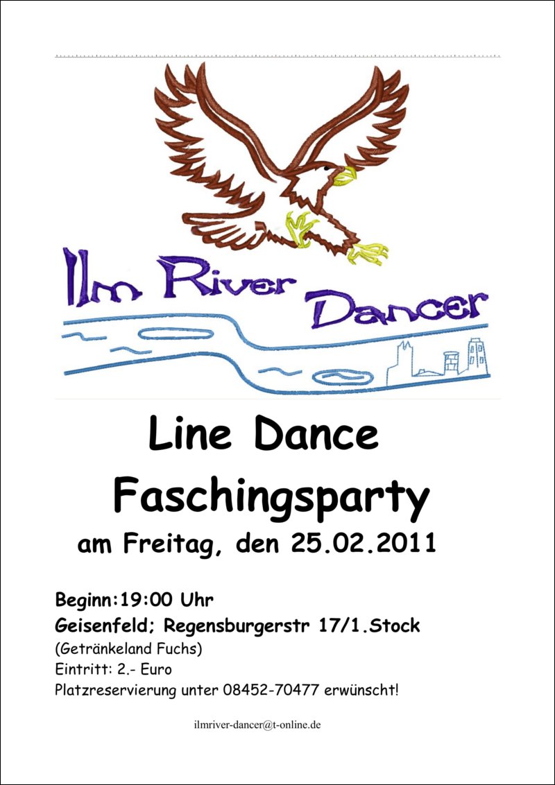 Ilm River Dancer Faschings Line Dance Party