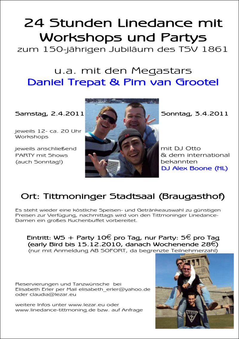 Line Dance mit Pim van Grootel & Daniel Trepat
