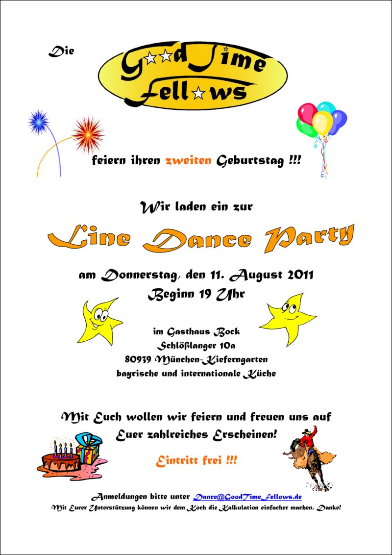 2.Geburtstag der Good Time Fellows
