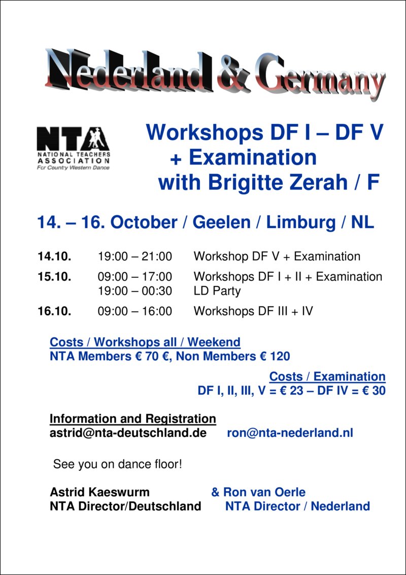 NTA Workshop & Pr&uuml;fung