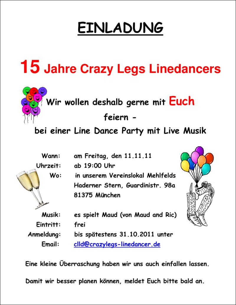 Geburtstag Crazy Legs